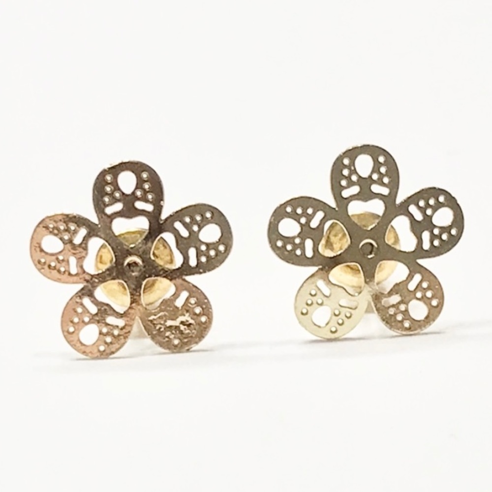 New Gold Flower Earrings